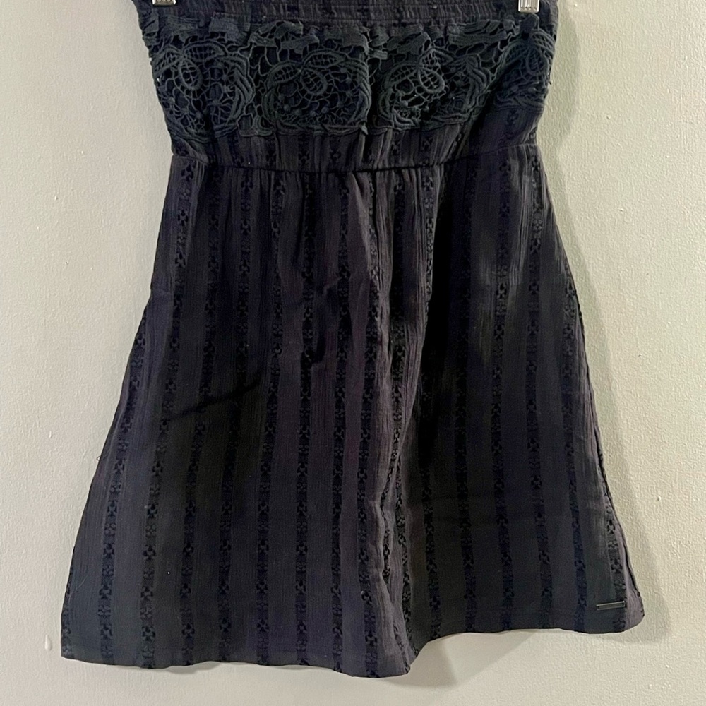 Element Black Floral Lace Babydoll Tube Top Sz L